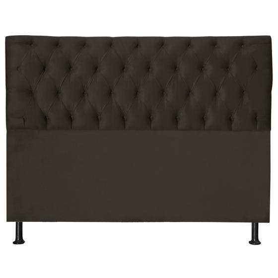 Imagem de Cabeceira Jade 90 Cm Para Cama Box Suede Marrom Escuro