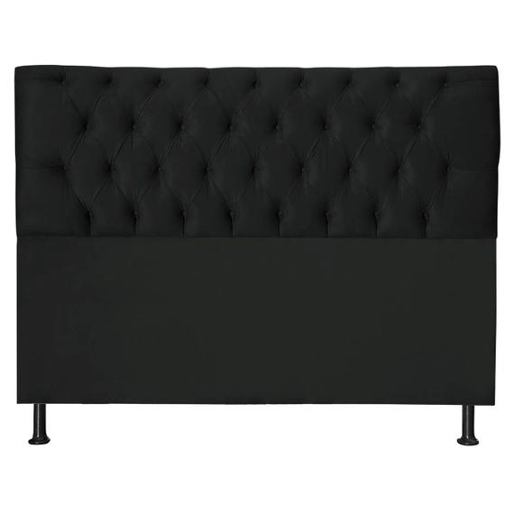 Imagem de Cabeceira Jade 90Cm Para Cama Box Solteiro Suede Preto