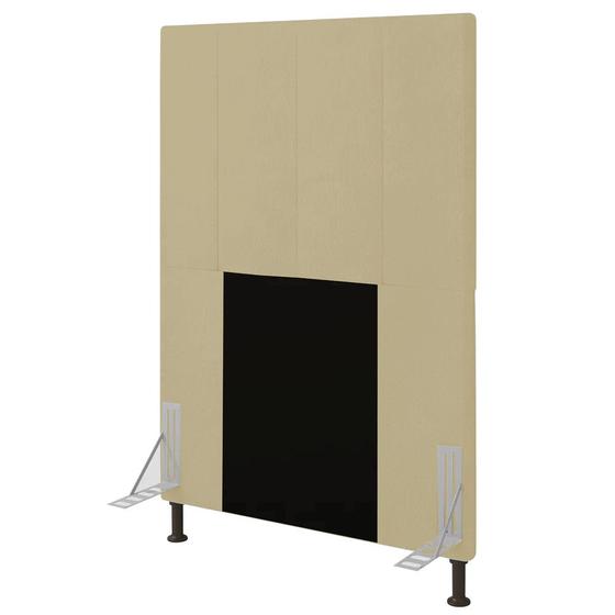 Imagem de Cabeceira Jade Para Cama Box Solteiro 90 cm material sintético Bege - D'Rossi