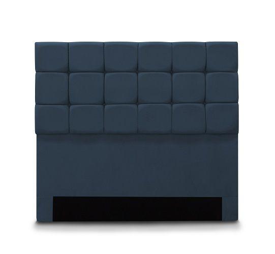 Imagem de Cabeceira Julia para Cama de Casal 1,58 em Captone Suede Azul Marinho - Meu Lar Decorações