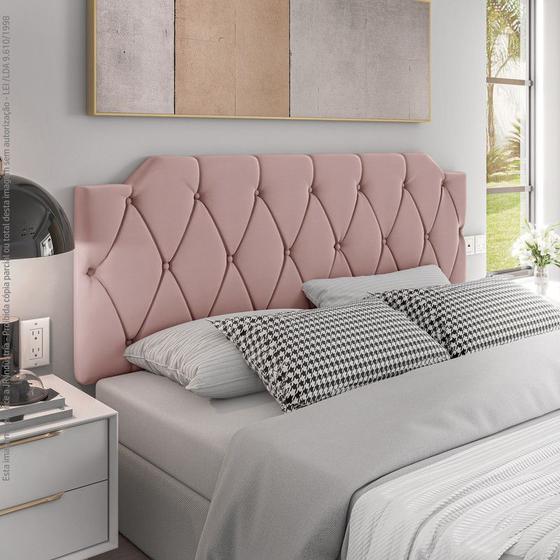 Imagem de Cabeceira  Kelly Almofada Lançamento Para Cama Box Casal Queen 1,60 Varias Cores - Lojas Tcaz