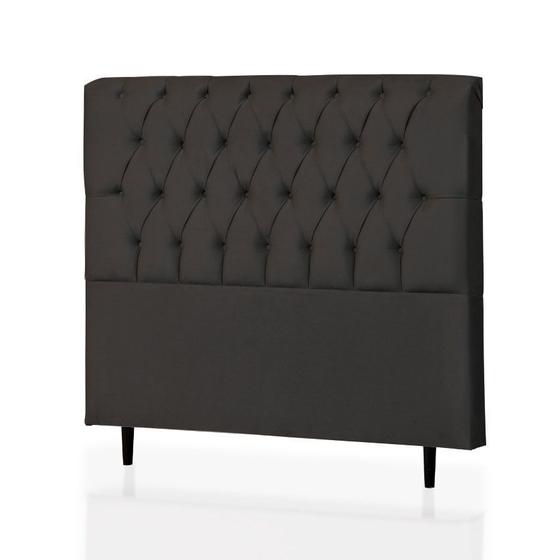 Imagem de Cabeceira King Baby 195 CM Suede Preto - D A Decor