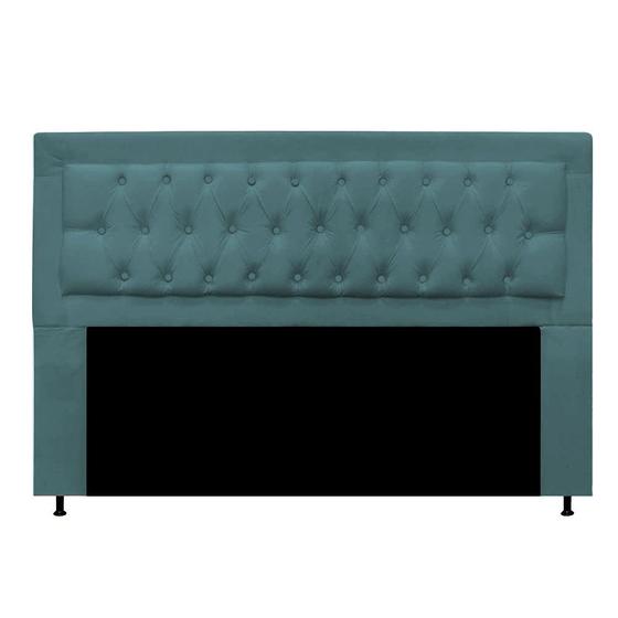 Imagem de Cabeceira King Bianca 195 CM Suede Azul Turquesa- D A Decor