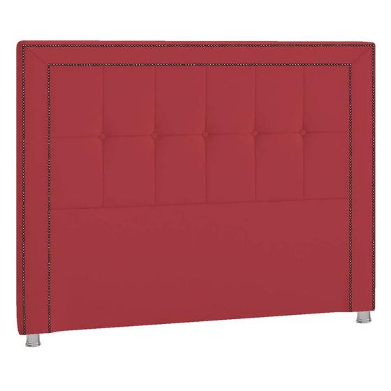 Imagem de Cabeceira King Catania P04 195 cm Suede  Vermelho TCA 53 - Amarena Móveis