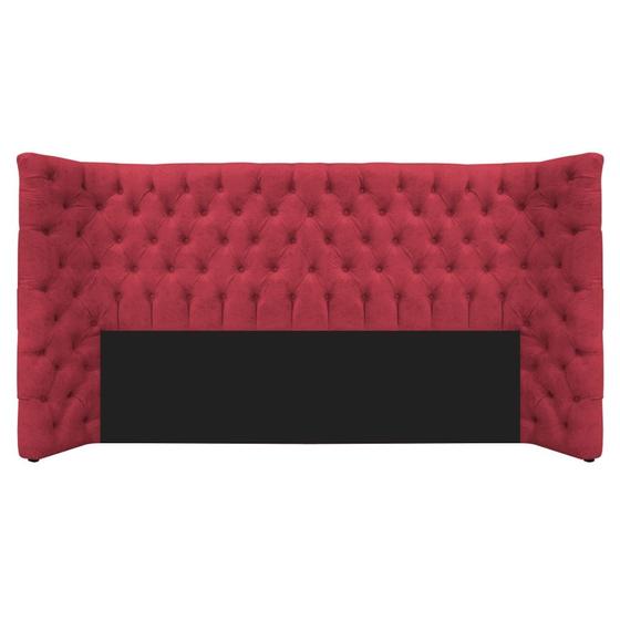 Imagem de Cabeceira King Everest P02 195 cm para cama Box Suede Vermelho - Amarena Móveis