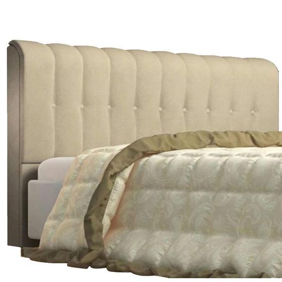 Imagem de Cabeceira King Kiara 195 CM Suede Marfim - D A Decor