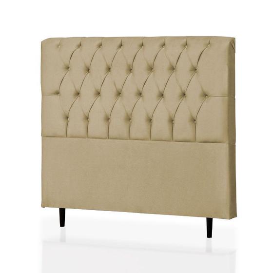 Imagem de Cabeceira King Maria 195 CM Suede Marfim - D A Decor