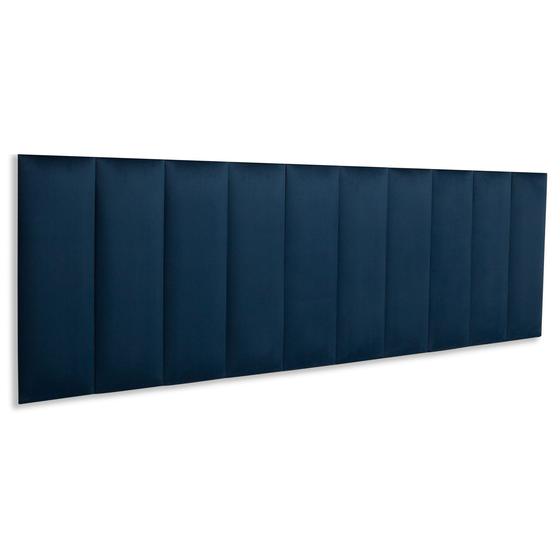 Imagem de Cabeceira King Modulada Blu Interiores Reta Cama Box 200 cm x 60 cm MDF Veludo