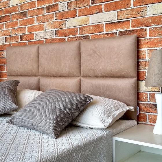 Cabeceira King Módulos Módena H6 Com Pes Suede Amassado Castor 195 x 120 Rbl Menor preço em Cabeceira King Módulos Módena H6 Com Pes Suede Amassado Castor 195 x 120 Rbl