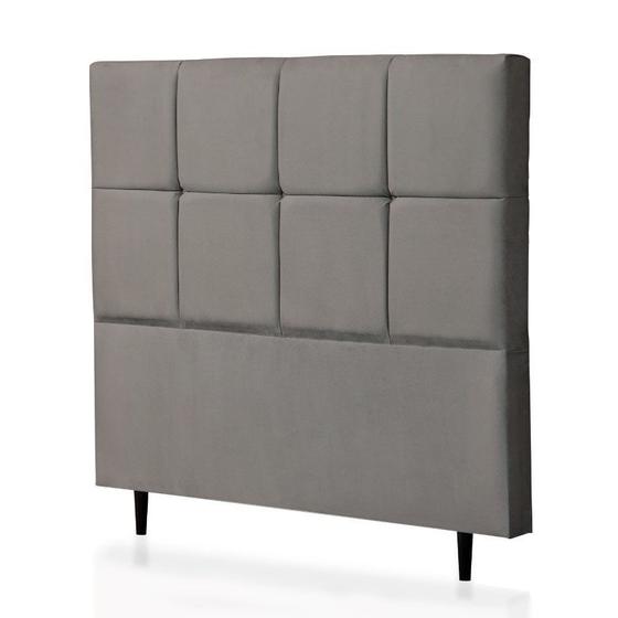 Imagem de Cabeceira King Poliana 195 CM Suede Cinza - D A Decor