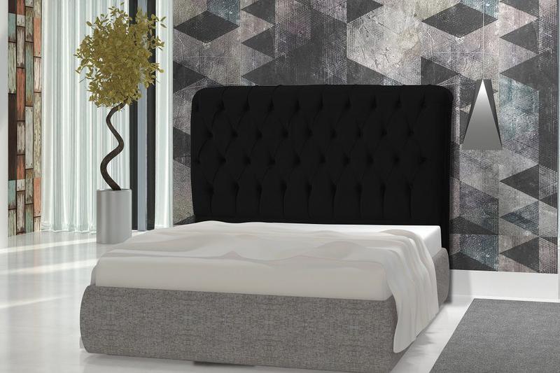 Imagem de Cabeceira King Size 193Cm para Cama Box Alice Suede Preto - Click Arapongas