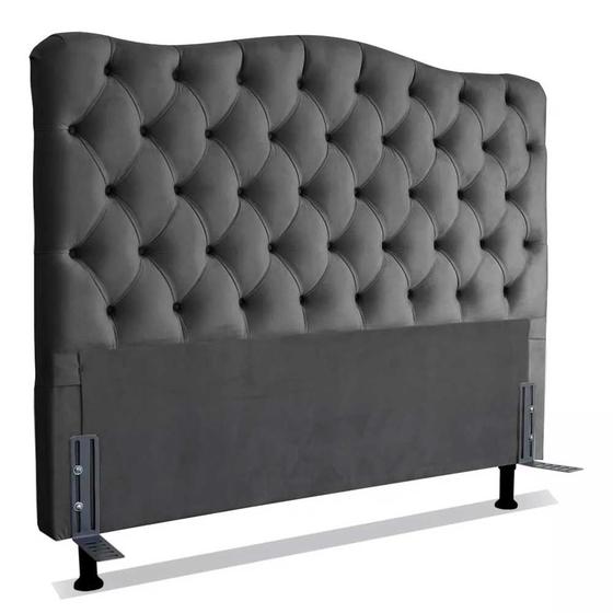 Cabeceira King Size Cama Box Casal Estofada 1,98 M Realeza Menor preço em Cabeceira King Size Cama Box Casal Estofada 1,98 M Realeza