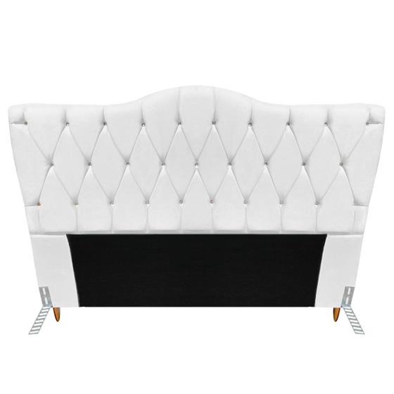 Imagem de Cabeceira King Size Cama Box de Casal Quarto Estofada Barcelona 198cm