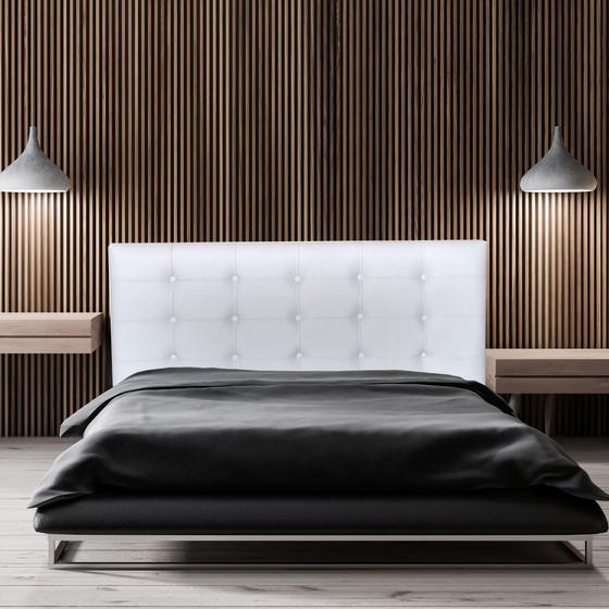 Imagem de Cabeceira King Size Cama Box Estofada Lexus Branco 195 x 60 