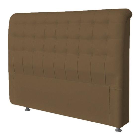 Imagem de Cabeceira King Tânia 195 CM Suede Marrom - D A Decor