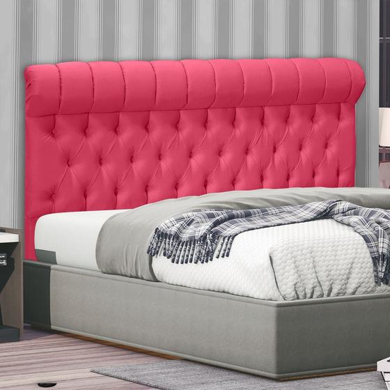 Imagem de Cabeceira  King Tóquio 195cm Suede Vermelho