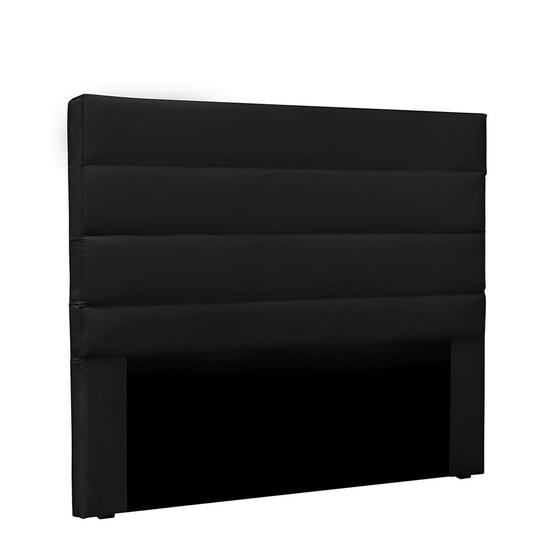 Imagem de Cabeceira La Italiana Para Cama Box Solteiro 90 cm material sintético Preto - D'Rossi