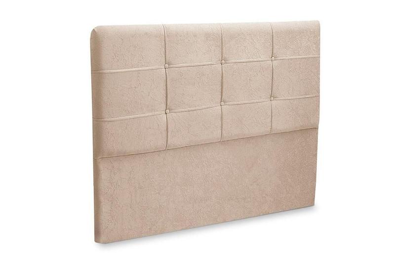 Imagem de Cabeceira London 1,40 Suede Amassado Bege - JS Móveis