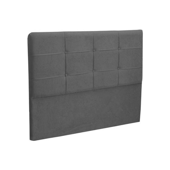 Imagem de Cabeceira London Para Cama Box Casal 1,40 cm Suede Cinza 1303 - JS Móveis