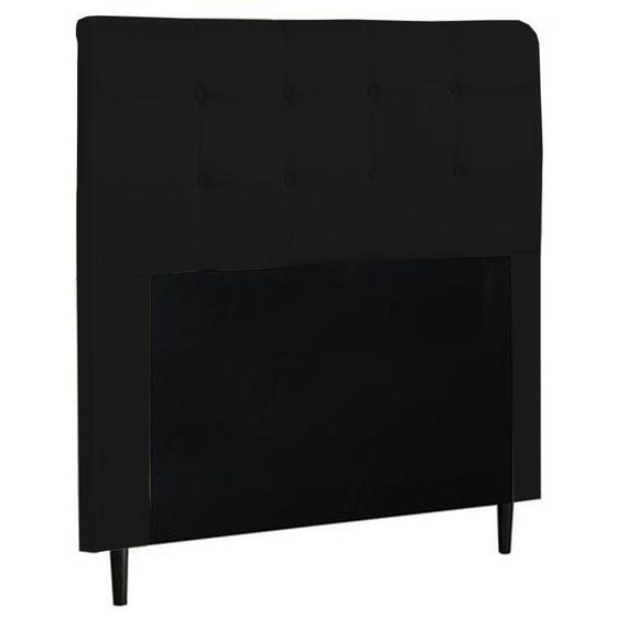 Imagem de Cabeceira Luna Para Cama Box Queen 160 cm Suede Preto