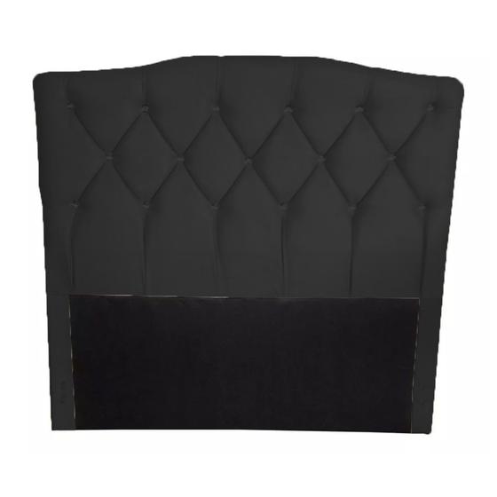 Imagem de Cabeceira Luxo Para Casal King Size 1,95 Suede Preto