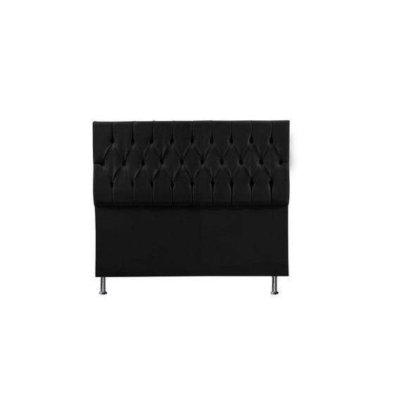 Imagem de Cabeceira Madrid 1,40 Cm Para Cama Box Casal Suede Preto