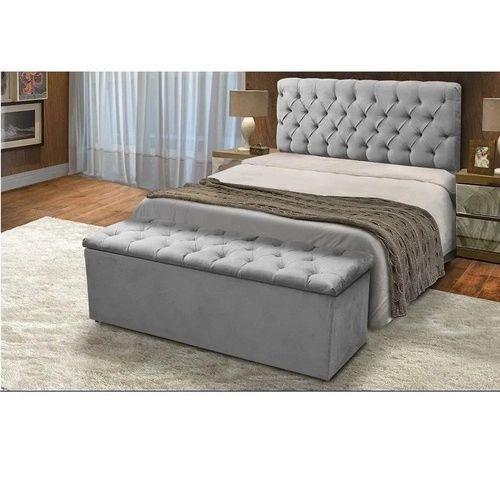 Cabeceira Mais Calçadeira Baú Casal 140cm Para Cama Box Sofia Suede Cinza é ruim? Cabeceira Mais Calçadeira Baú Casal 140cm Para Cama Box Sofia Suede Cinza é boa?