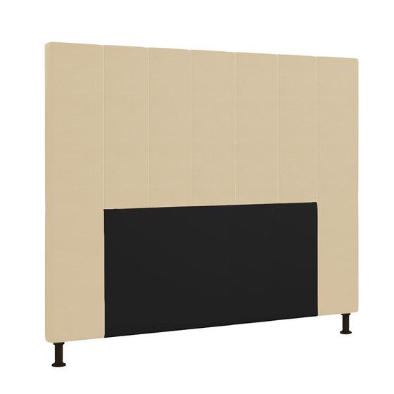 Imagem de Cabeceira Malibu Para Cama Box Casal 140 cm material sintético Bege - D'Rossi