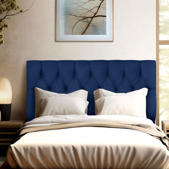 Imagem de Cabeceira Mirage para Cama Box King 195 cm com Capitonê - Móveis ME