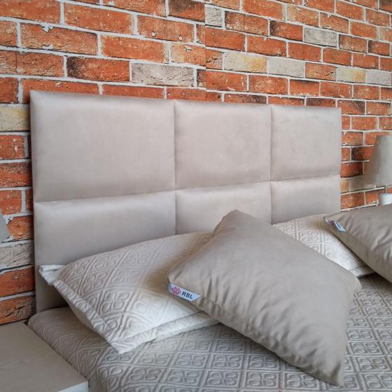Cabeceira Módena H6 Suede Liso Bege King 195 x 60 Menor preço em Cabeceira Módena H6 Suede Liso Bege King 195 x 60