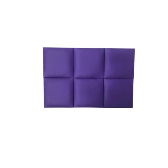 Imagem de Cabeceira Modulada material sintético Roxo 6 Modulos 30X30