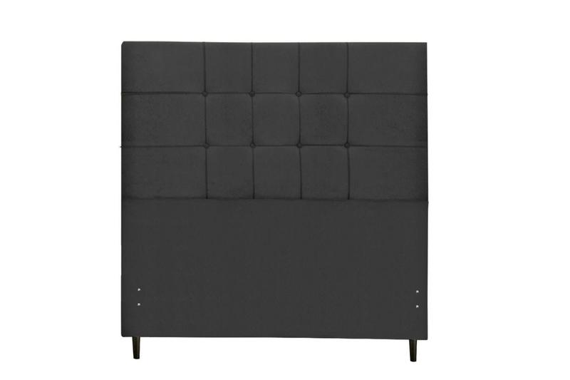Imagem de Cabeceira New Barcelona  Estofada Com Botão de Tecido para Cama Box Solteiro 94Cm Preto - JBE Móveis
