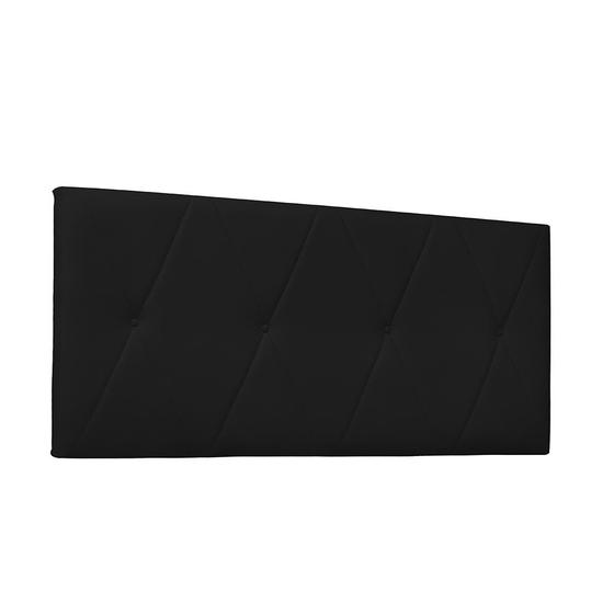 Imagem de Cabeceira Painel Aquilla Para Cama Box Solteiro 90 cm material sintético Preto - D'Rossi