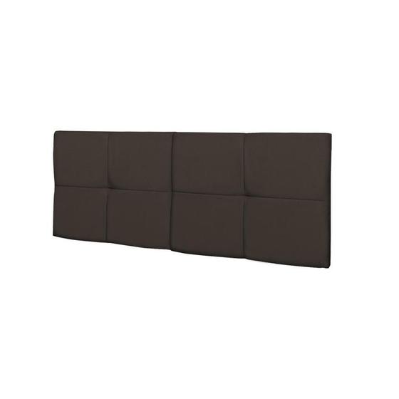 Imagem de Cabeceira Painel Cama Box Casal 1,40 Estofada Suspensa Dobrável MÉXICO - Marrom Suede