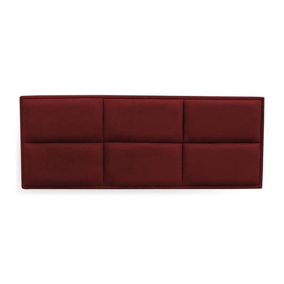 Imagem de Cabeceira Painel Cama Box Casal Queen 160cm Nina Suede Bordô - Sheep Estofados