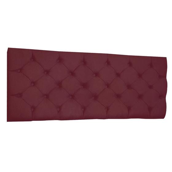 Imagem de Cabeceira Painel Capitonê Casal 1,40m Jade Suede Marsala - Pallazio