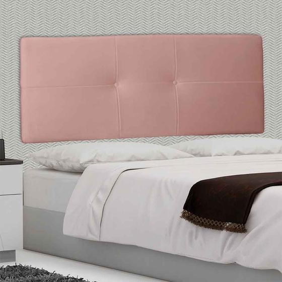 Imagem de Cabeceira Painel Casal 140 Cm Poliana Suede Rose