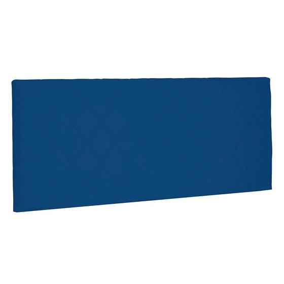 Imagem de Cabeceira Painel Casal 1,40m Esmeralda Suede Azul Marinho - Pallazio