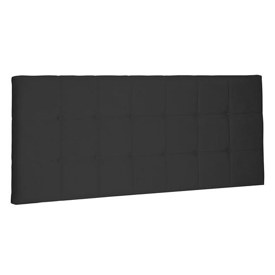 Imagem de Cabeceira Painel Casal 1,40m Verona Suede Preto - Pallazio