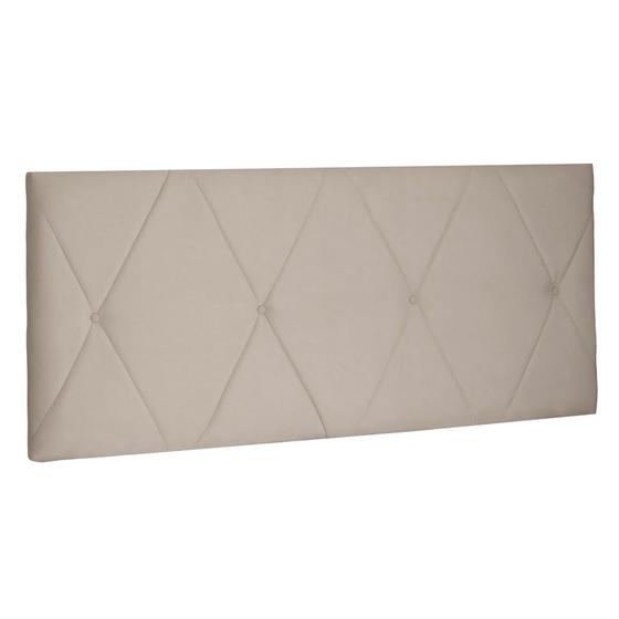 Imagem de Cabeceira Painel Estofada Cama Box Casal King Aquilla 195cm Suede Bege - Desk Design