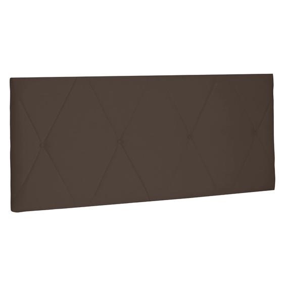 Imagem de Cabeceira Painel Estofada Cama Box Casal King Aquilla 195cm Suede Café - Abmaza