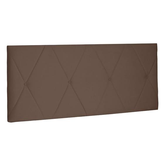 Imagem de Cabeceira Painel Estofada Cama Box Casal King Aquilla 195cm Suede Caramelo - Desk Design