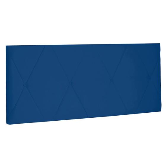 Imagem de Cabeceira Painel Estofada Cama Box Casal Queen Aquilla 160cm Suede Azul Marinho - Desk Design