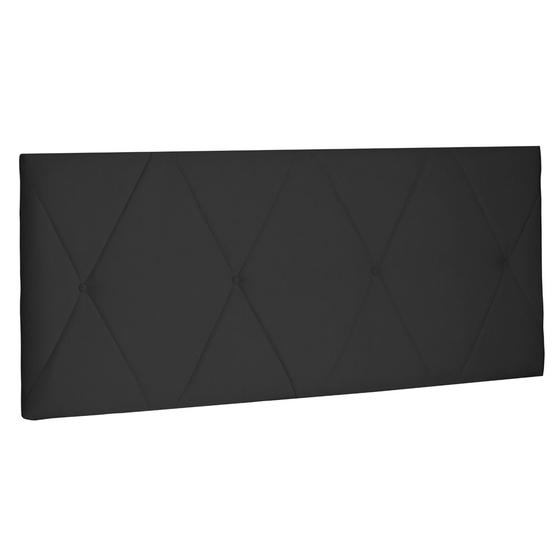 Imagem de Cabeceira Painel Estofada Cama Box Casal Queen Aquilla 160cm Suede Preto - Desk Design