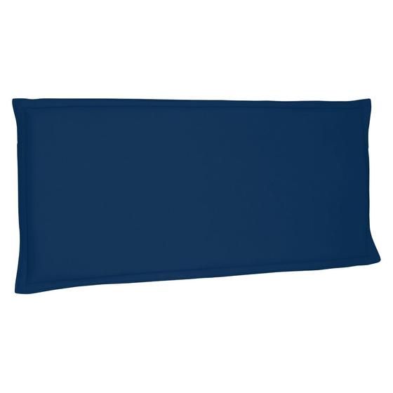 Imagem de Cabeceira Painel Estofada Cama Box Casal Queen Veneza 160cm Suede Azul Marinho - Desk Design