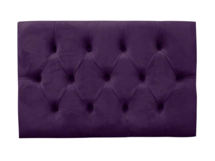 Imagem de Cabeceira Painel Estofada Paris Solteiro Suede Roxo