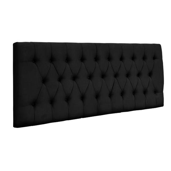 Imagem de Cabeceira Painel Imperatriz 100Cm Para Cama Box Suede Preto