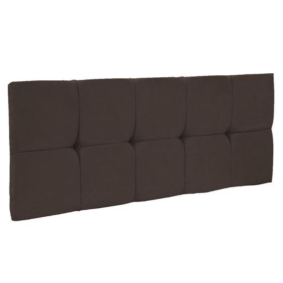 Imagem de Cabeceira Painel Nina para Cama Box Solteiro 90 cm Suede Marrom - D'Rossi