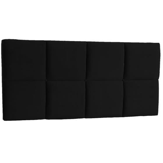 Imagem de Cabeceira Painel Queen Size Luna 1,60 M Suede Preto