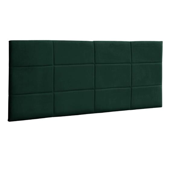 Imagem de Cabeceira Painel Raissa 138Cm Cama Box Suede Verde Militar